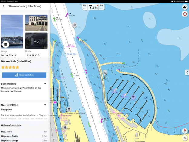 Harbour Guide Darstellung NV Charts App